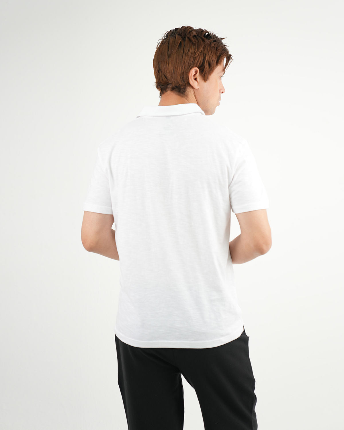 Comfort Slub Men's Polo T-Shirt - White
