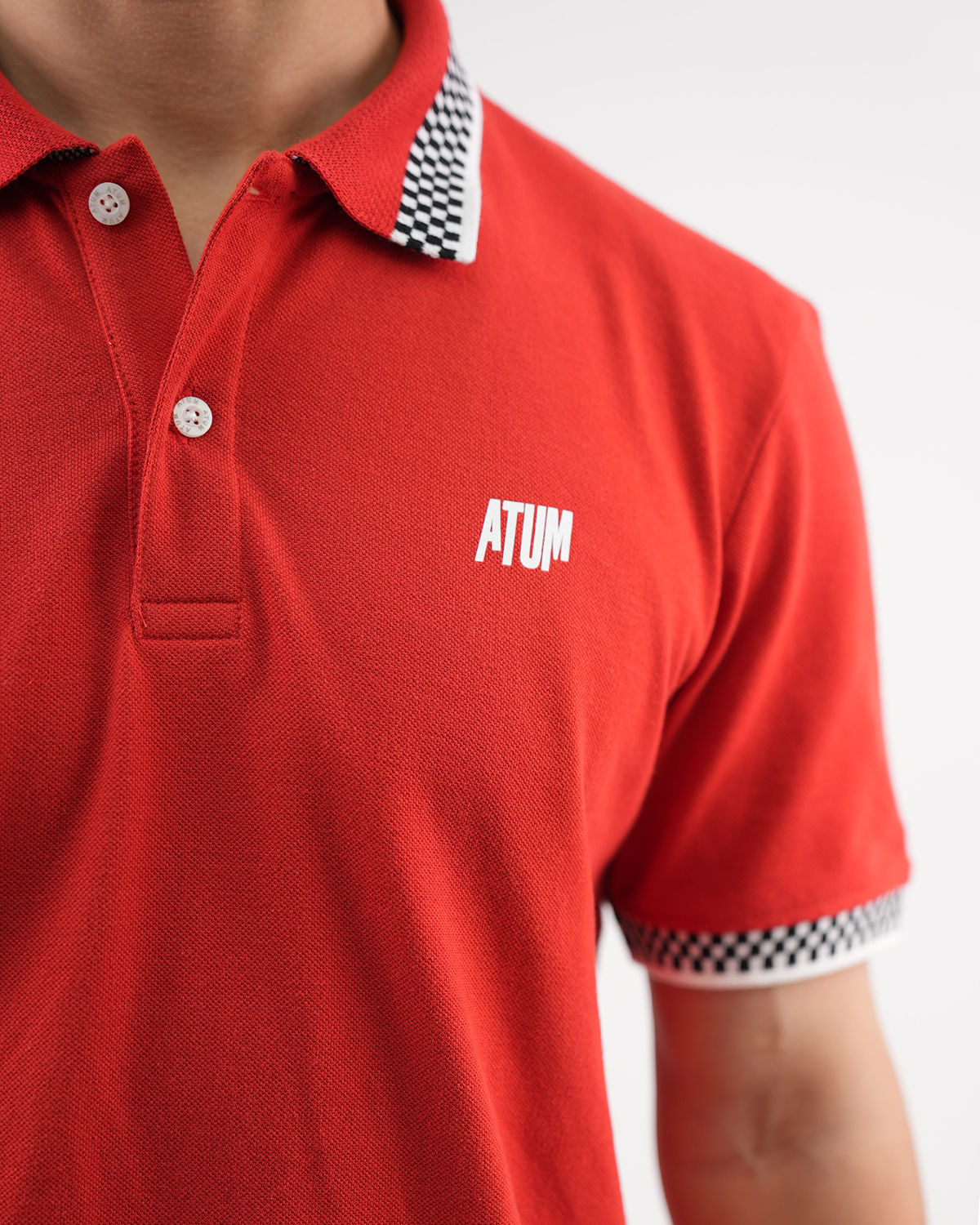 Clashflex Men's Polo Shirt - Red - Atum's logo