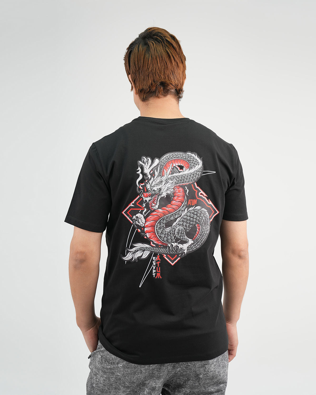Cobra Strike Graphic Men's Tee - Black with red cobra print