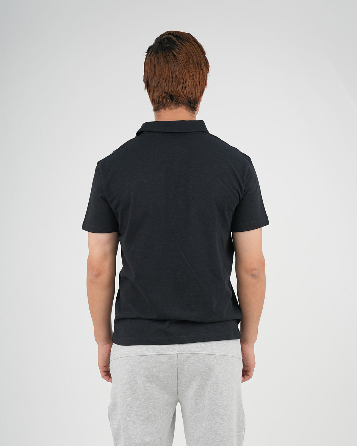 Comfort Slub Men's Polo T-Shirt - Black