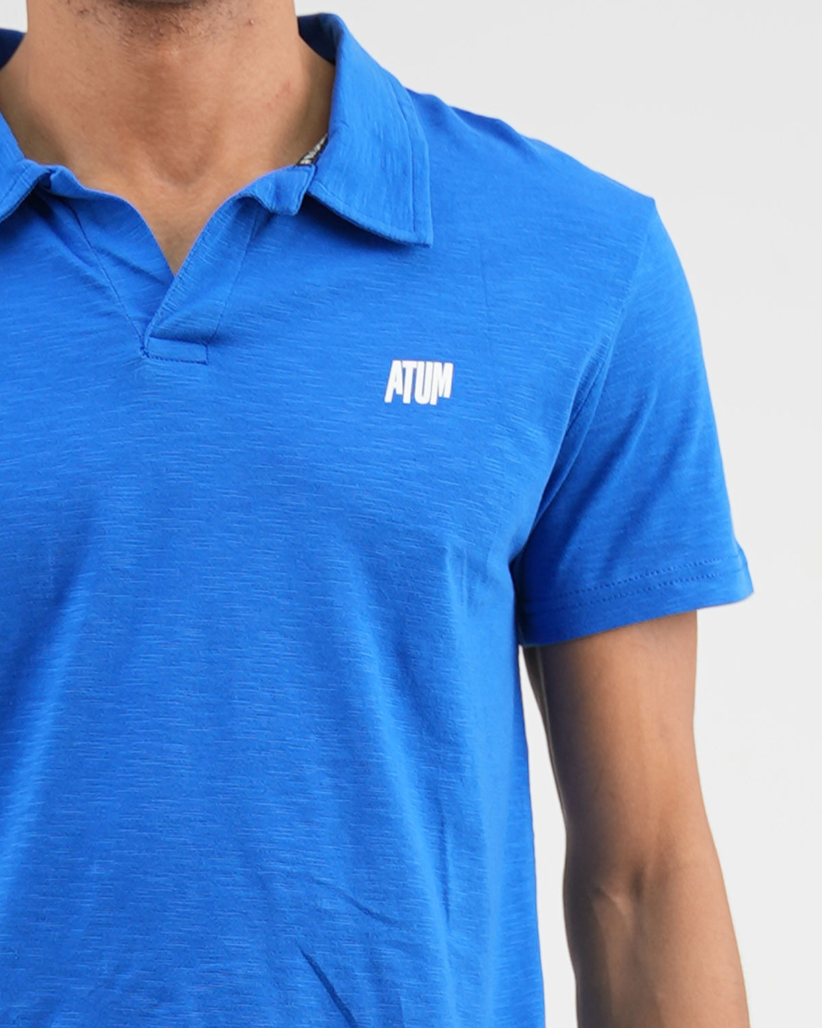 Comfort Slub Men's Polo T-Shirt - Blue - atum's logo