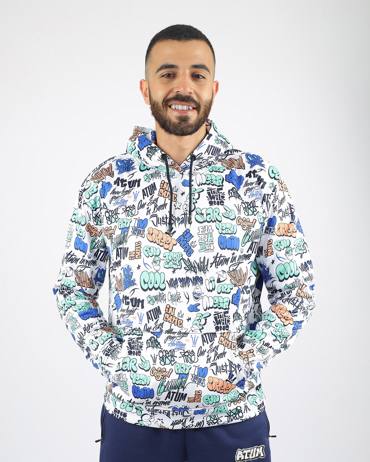 Men's Allover Print Hoodie