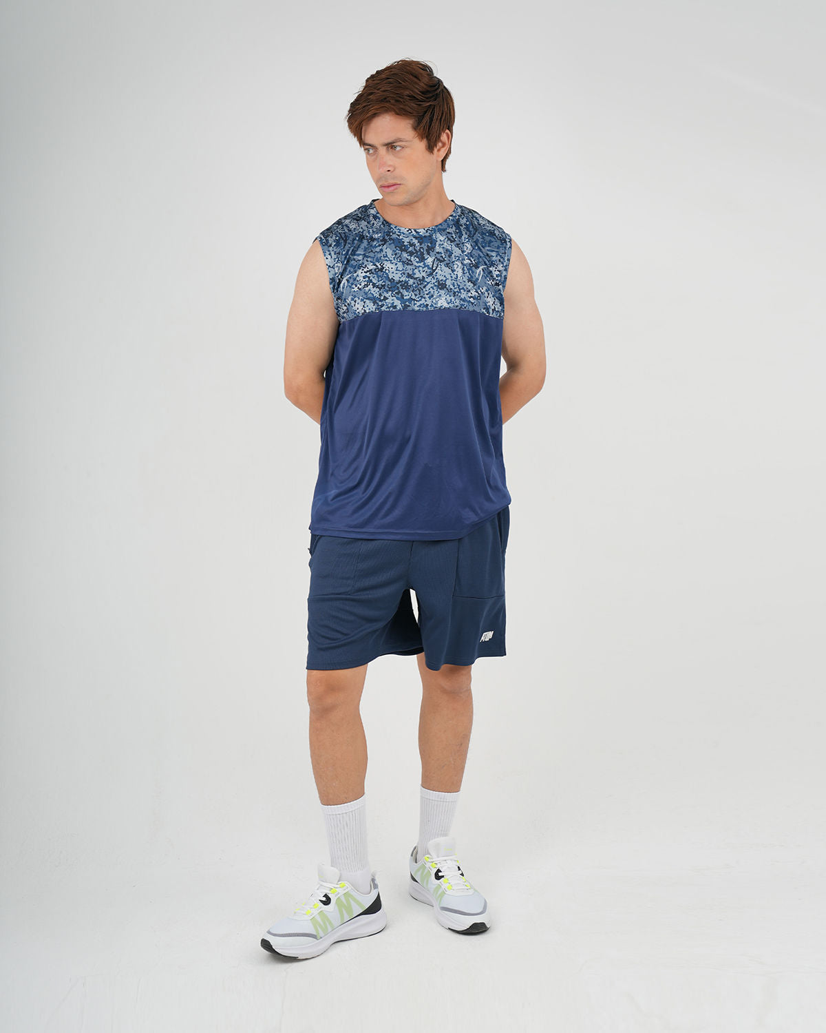 Hi-Dri Cut-Off Men's Tank - Navy