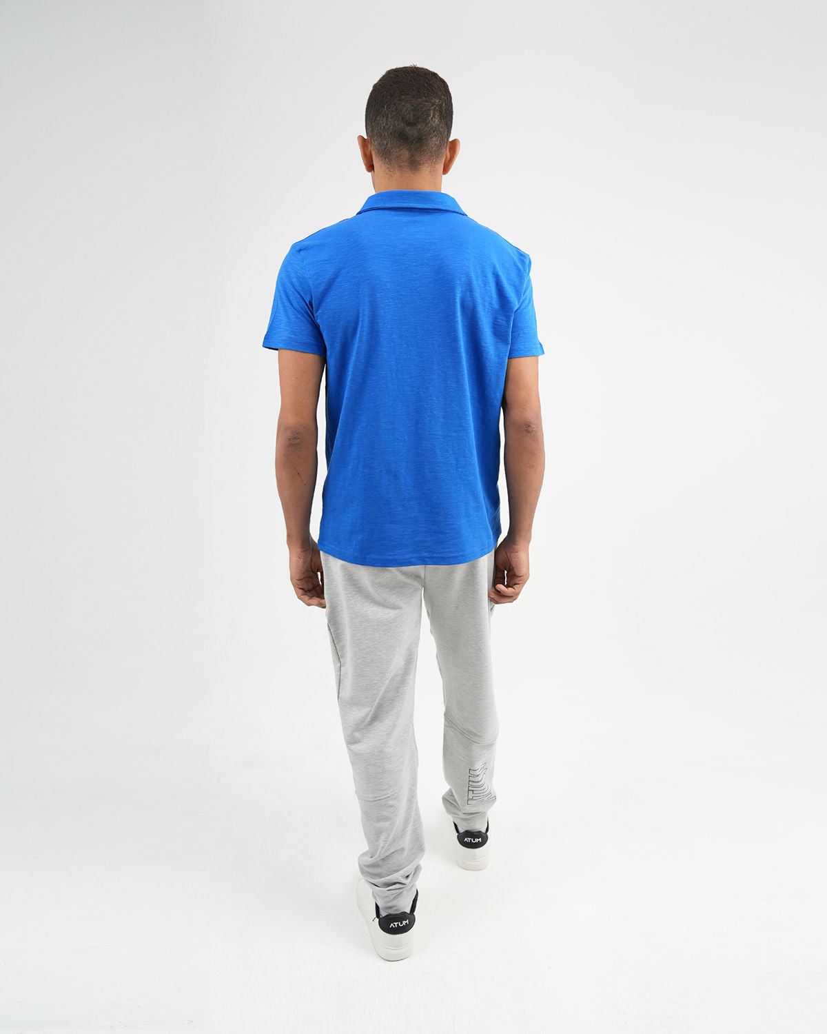 Comfort Slub Men's Polo T-Shirt - Blue