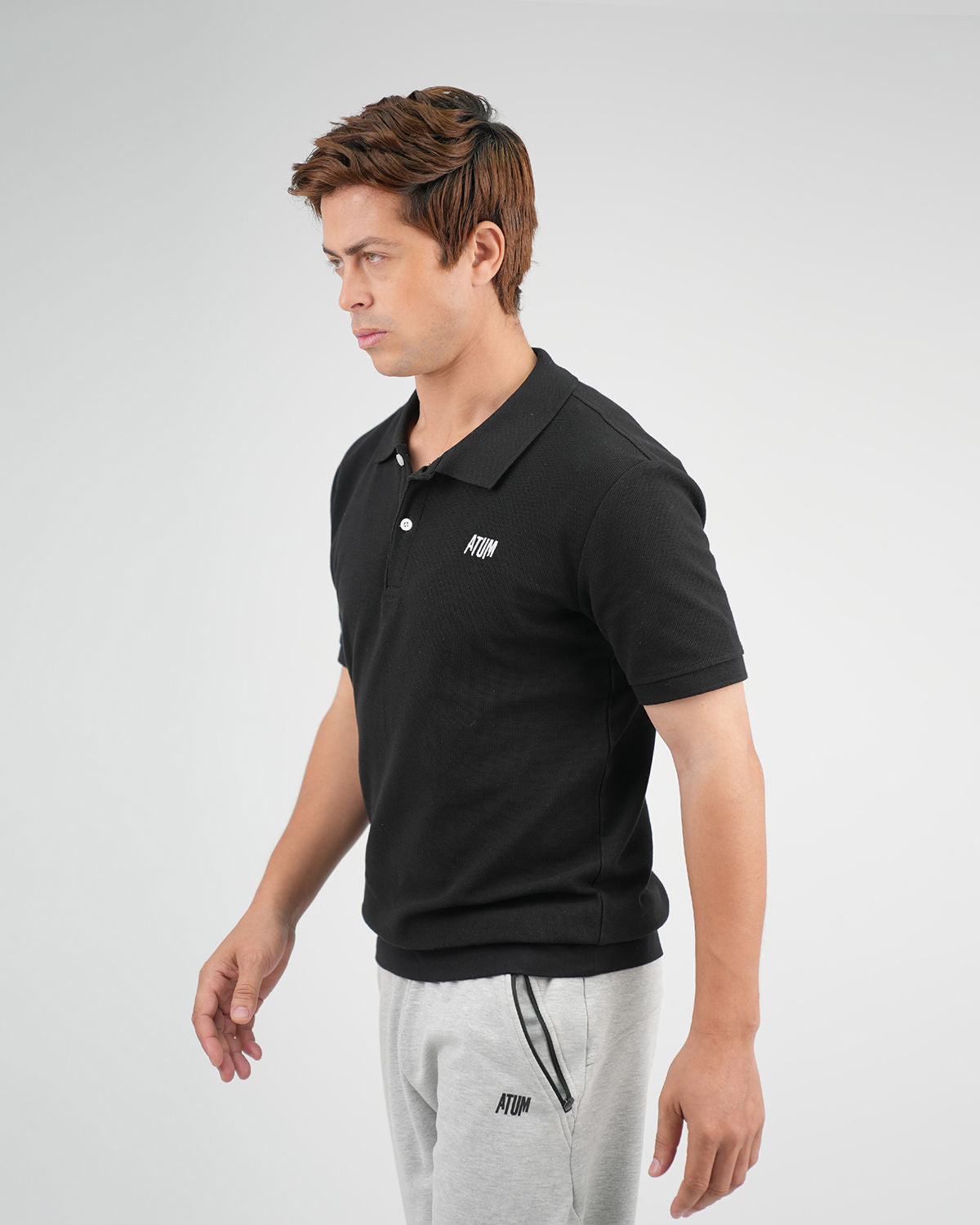 Regular Fit Men's Polo T-Shirt - Black