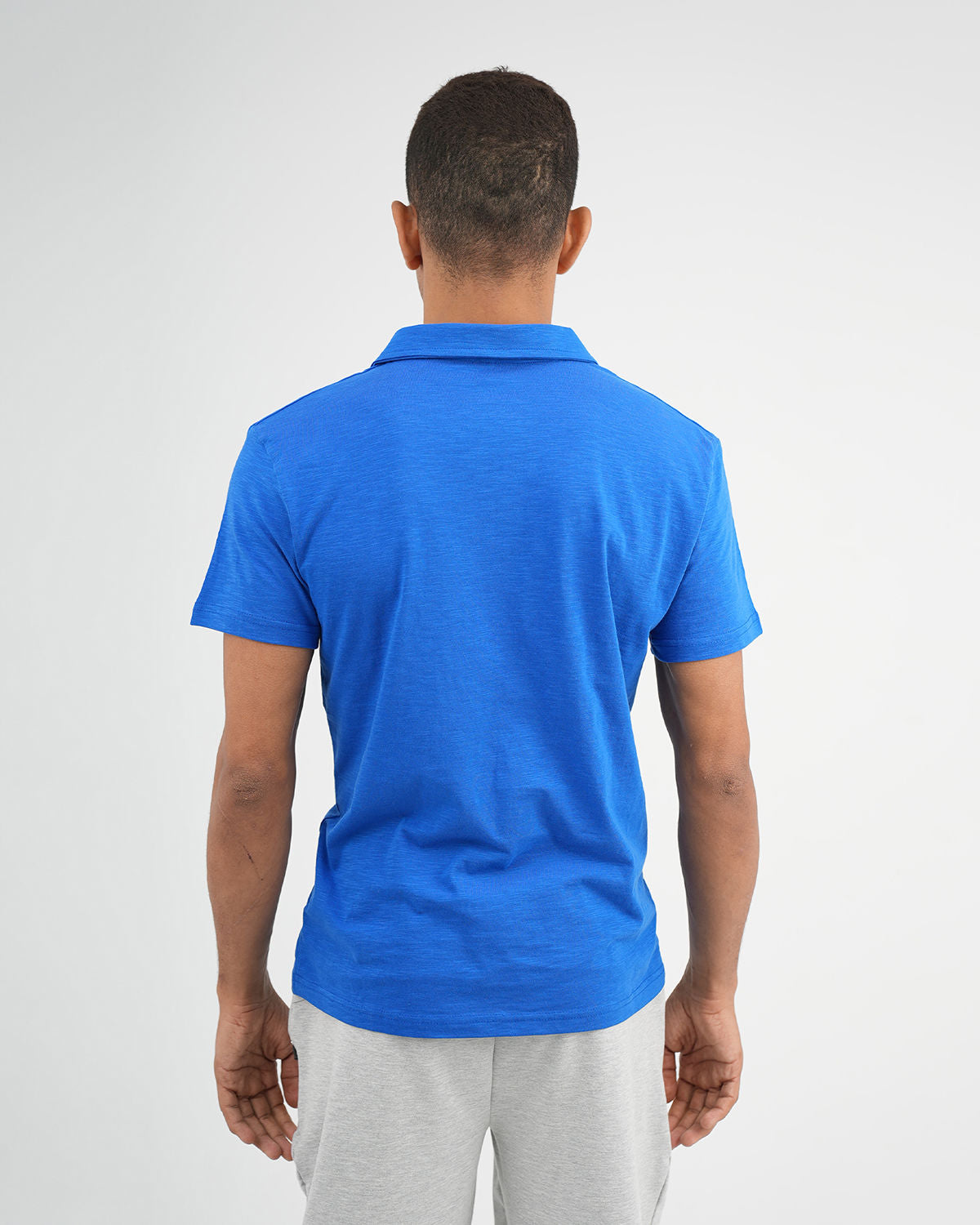 Comfort Slub Men's Polo T-Shirt - Blue