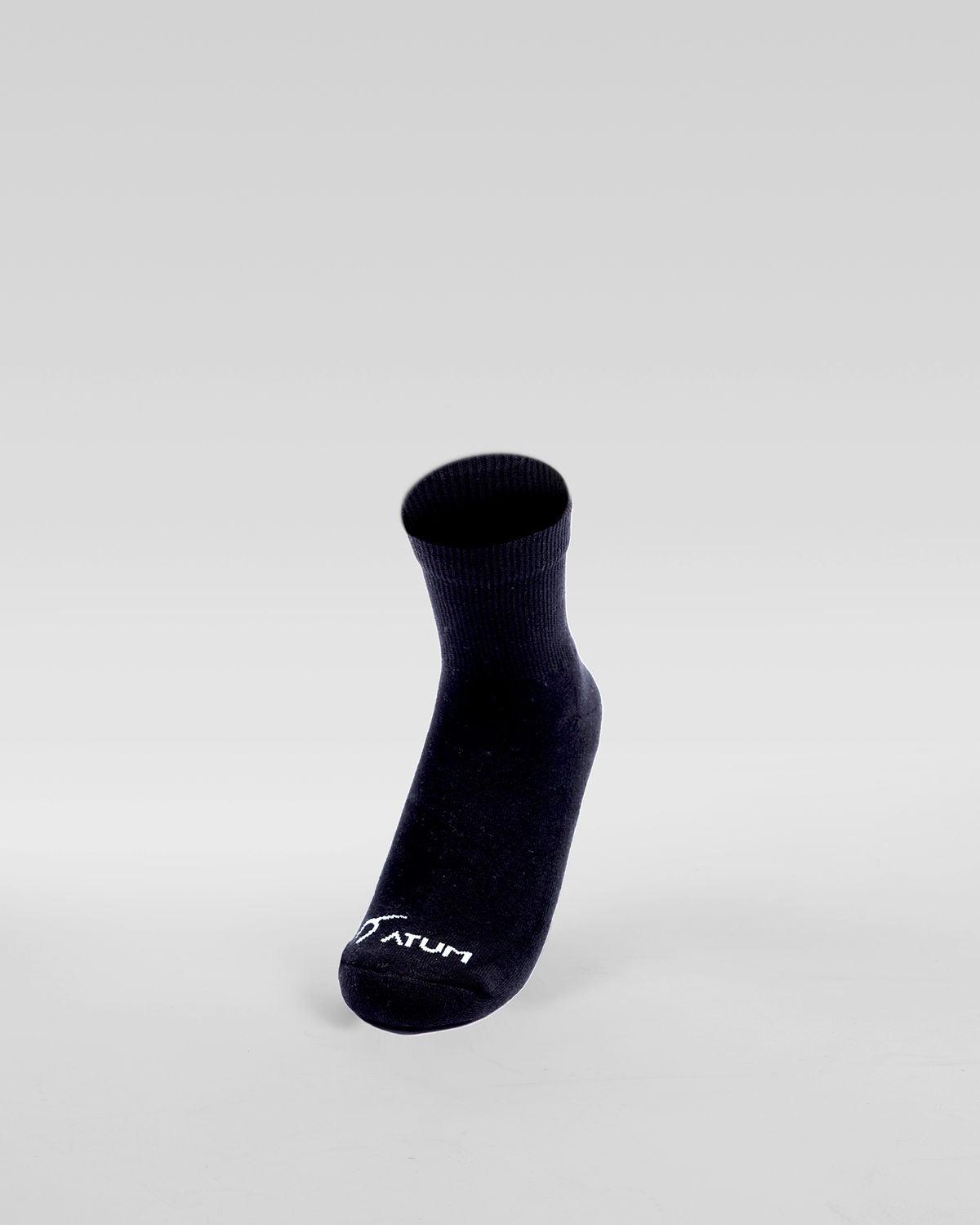 ATUM| Kids Mid-Crew Socks - Pack of 3 - black