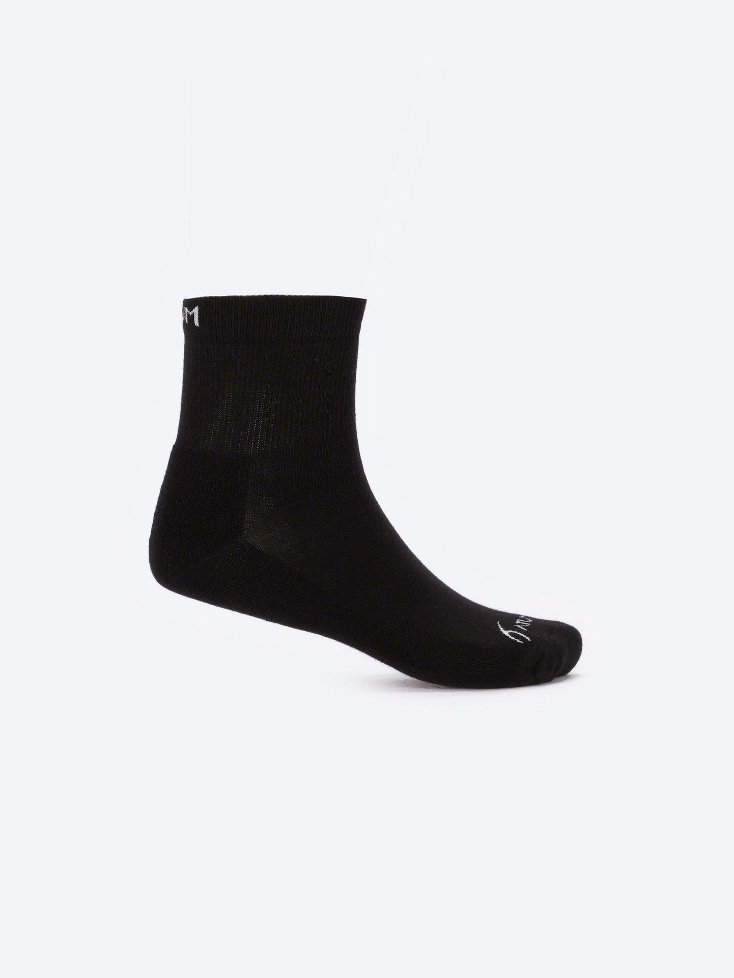 ATUM| Adult Unisex Mid-Crew Socks - Pack of 3 -black