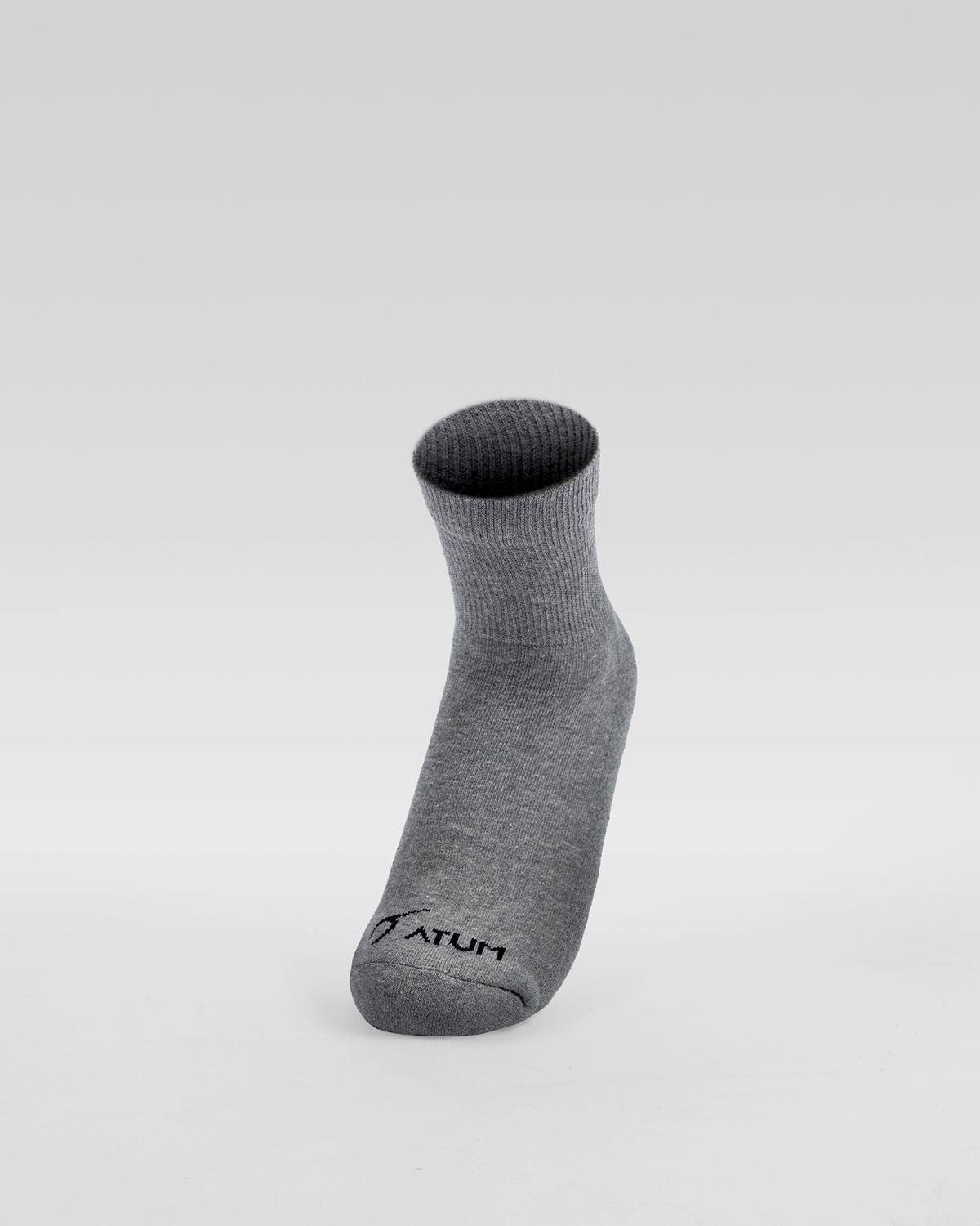 ATUM| Kids Mid-Crew Socks - Pack of 3 - gray