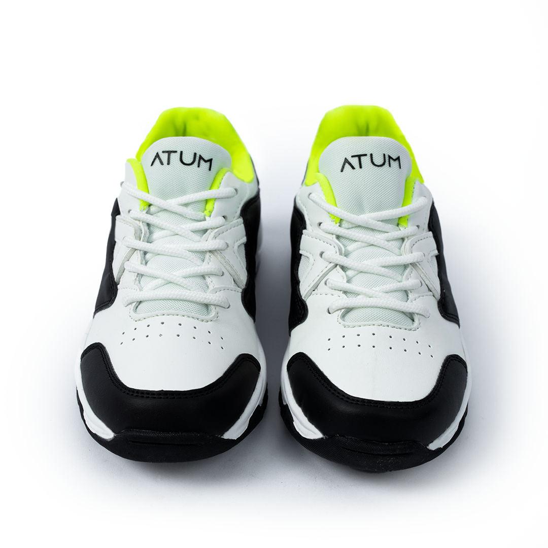 Photo by 𝗔𝗧𝗨𝗠 SPORTSWEAR ® on December 26, 2022. May be of white/black lifestyle shoes with atum logo