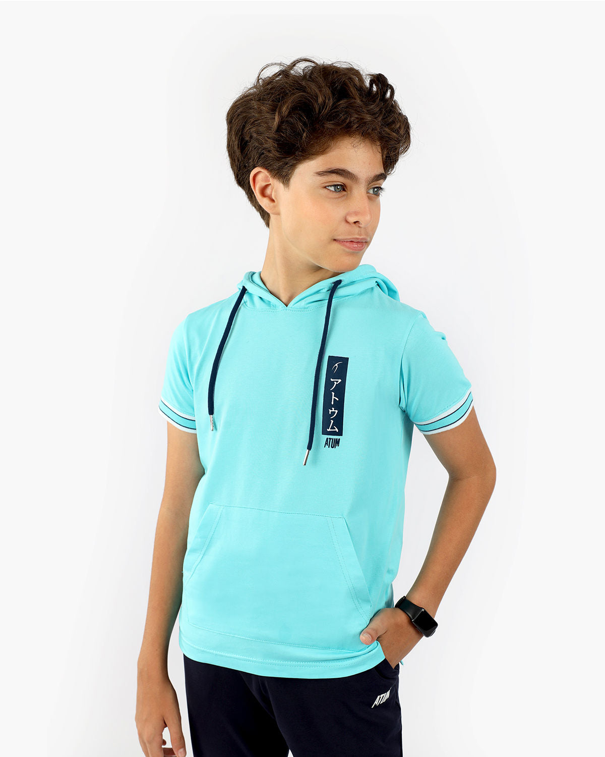 Photo by 𝗔𝗧𝗨𝗠 SPORTSWEAR ® on December 20, 2022. May be an image of 1 boy wears a blue t-shirt and a text said '' Atum''.