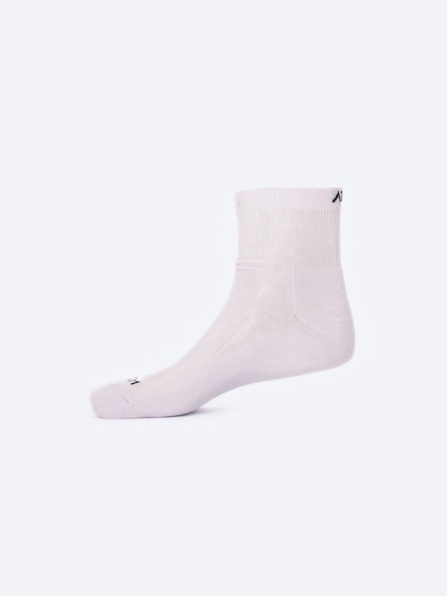 ATUM| Adult Unisex Mid-Crew Socks - Pack of 3 - white 